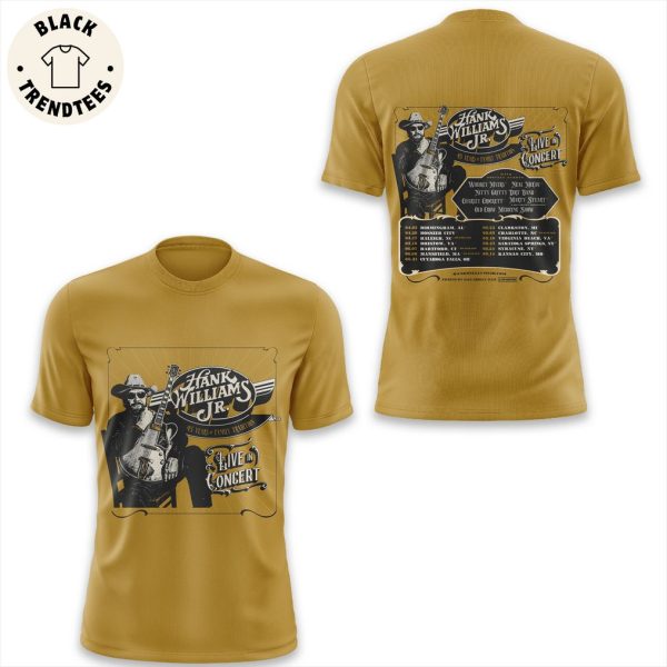 Hank Williams Jr Live Concert Yellow Design 3D Hoodie