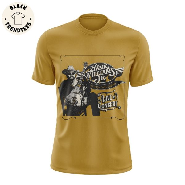 Hank Williams Jr Live Concert Yellow Design 3D Hoodie