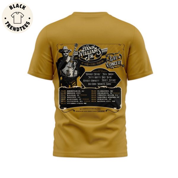 Hank Williams Jr Live Concert Yellow Design 3D Hoodie