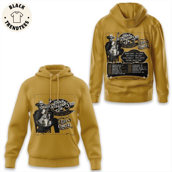 Hank Williams Jr Live Concert Yellow Design 3D Hoodie