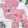 Happy Valentine Event Cupid Needs A Starbucks Black Design Pajamas Set