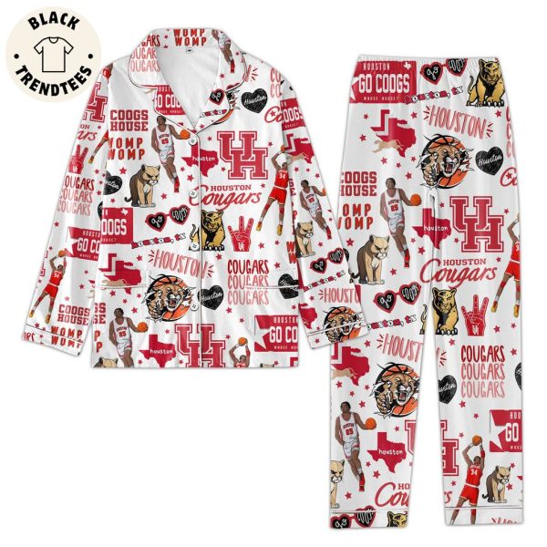 Houston Cougars White Design Pajamas Set