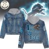 Fueled By Haters Mascot Design Hooded Denim Jacket