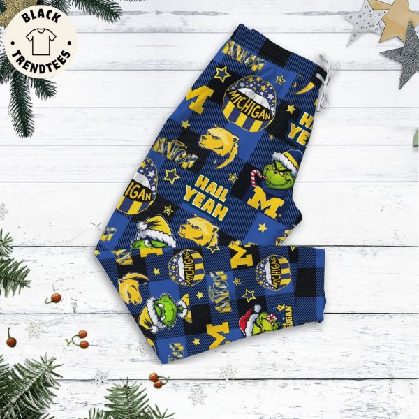 I Feel The Need Michigan Wolverines Blue Design Pajamas Set