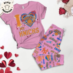 I Love My Knicks New York Pink Design Pajamas Set