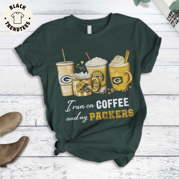 I Run On Coffee And My Packers Design Pajamas Set