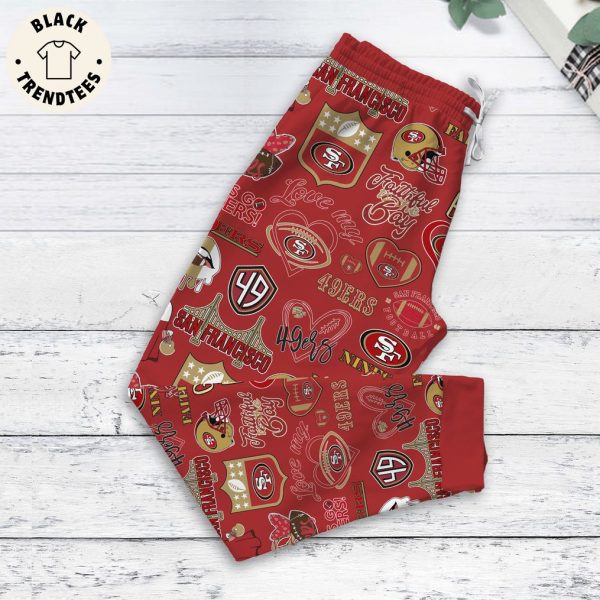 I Run On Coffee And The 49ers Red Design Pajamas Set