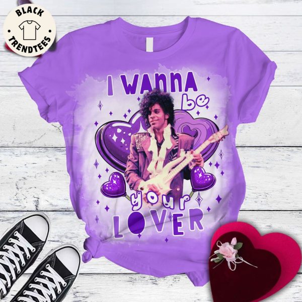 I Wanna Be Your Lover Purple Portrait Design Pajamas Set