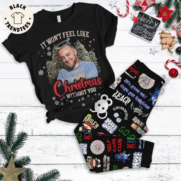 If Wont Feel Like Christmas Without You Black Pajamas Set