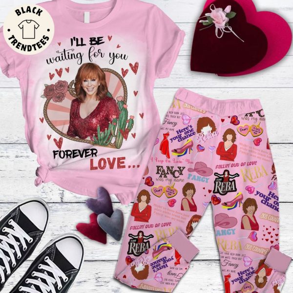 I’ll Be Waiting For You Forever Love Fancy Pink Design Pajamas Set