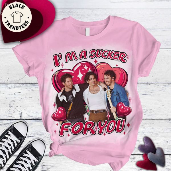 I’m A Sucker For You Portrait Pink Design Pajamas Set