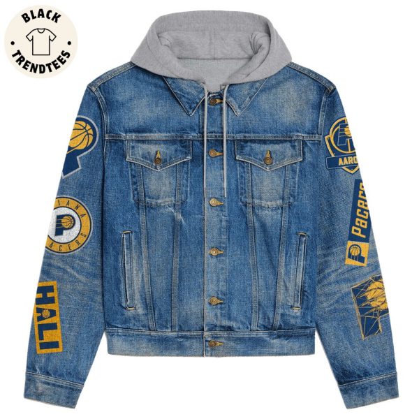 Indiana Pacers We Clear All The Dear And Grow Basketball Here Hooded Denim Jacket