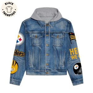 It’s A Bird It’s Victory Monday Steelers Logo Design Hooded Denim Jacket