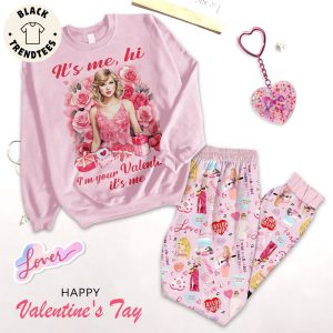 It’s Me Hi I’m Your Valentine Taylor Swift Pink Design Pajamas Set