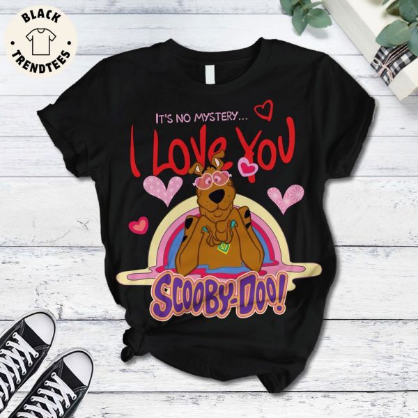 It’s No Mystery I Love You Scooby Doo Black Design Pajamas Set