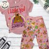 It’s No Mystery I Love You Scooby Doo Black Design Pajamas Set