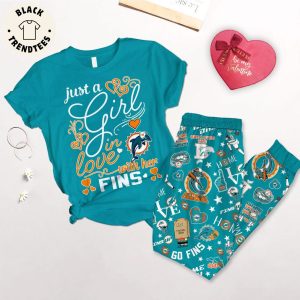 Just A Girl Love With Fin Cowboys Blue Pajamas Set
