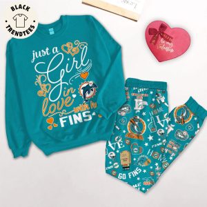 Just A Girl Love With Fin Cowboys Blue Pajamas Set