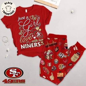 Just A Girl Love With Her Cowboys Red Pajamas Set