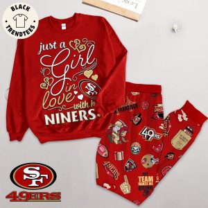 Just A Girl Love With Her Cowboys Red Pajamas Set