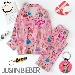 Justin Bieber Yummy Pink Design Pajamas Set