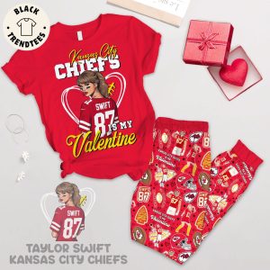 Kansas City Chiefs Is My Valentine Red Design Pajamas Set