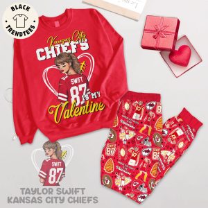 Kansas City Chiefs Is My Valentine Red Design Pajamas Set