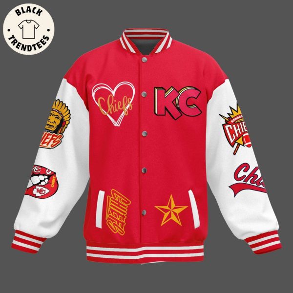 Kansas City Chiefs Logo Red Design Baseball Jacket