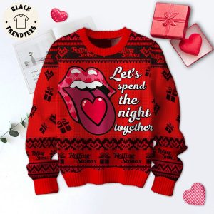 Let’s Spend the Night Together Lips Red Design 3D Sweater