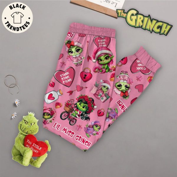 Lil Miss Stank Stink Grinch Pink Design Pajamas Set