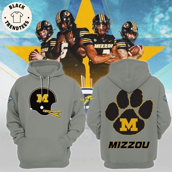 Limited Edition Missouri Tigers Football Mascot Gray Design 3D Hoodie Longpant Cap Set
