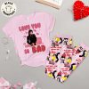 I Wanna Ruff You Up Pink Portrait Design Pajamas Set