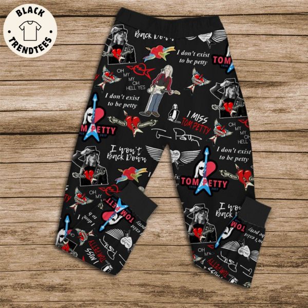 Love Is A Long Road Tom Petty Black Design Pajamas Set