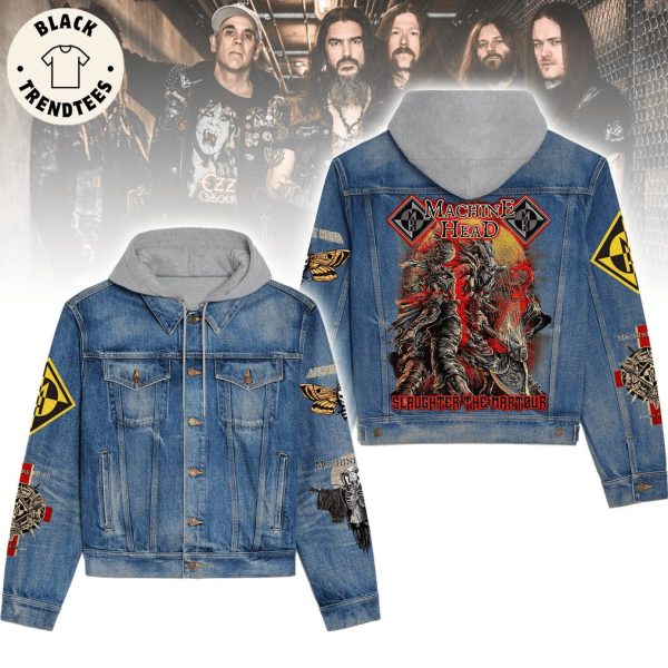 Machine Head Slaughter The Martour Logo Design Hooded Denim Jacket