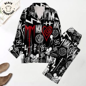 Marilyn Manson Black Design Pajamas Set