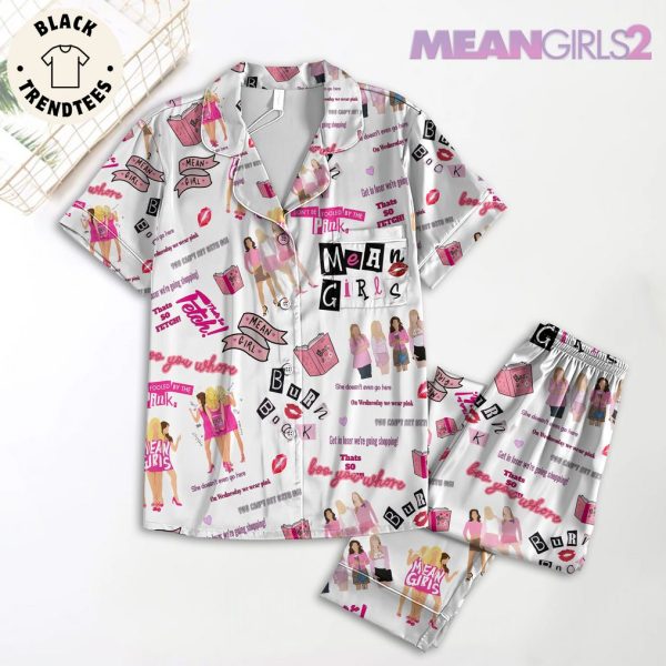 Mean girls Fetch White Design Pajamas Set