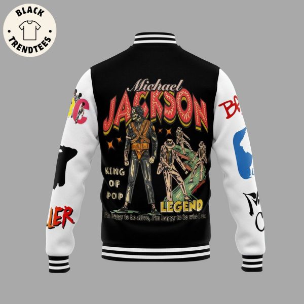Michael Jackson Legend Black Design Baseball Jacket