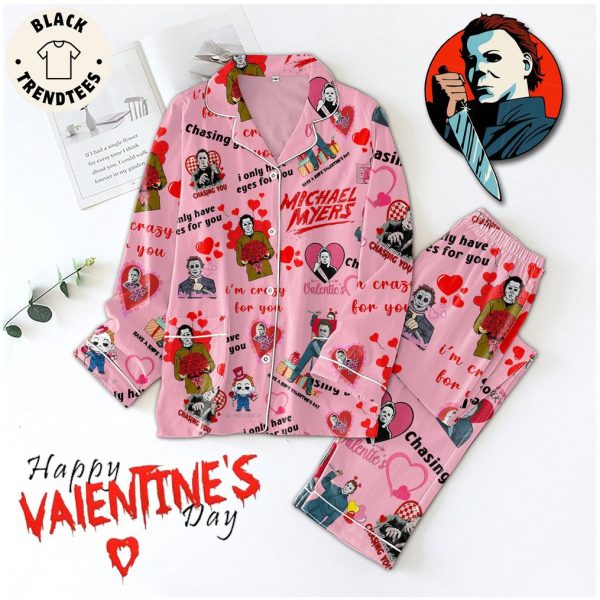 Michael Myers Happy Valentine’s Day Pink Design Pajamas Set