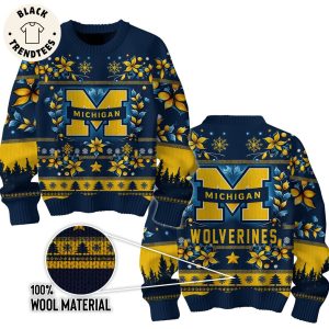 Michigan Wolverines Blue Design 3D Sweater