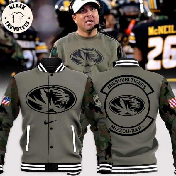 Missouri Tigers Camo 2023 Nike Logo Design Baseball Jacket