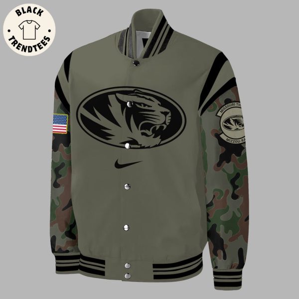 Missouri Tigers Veterans Mascot Design Baseball Jacket