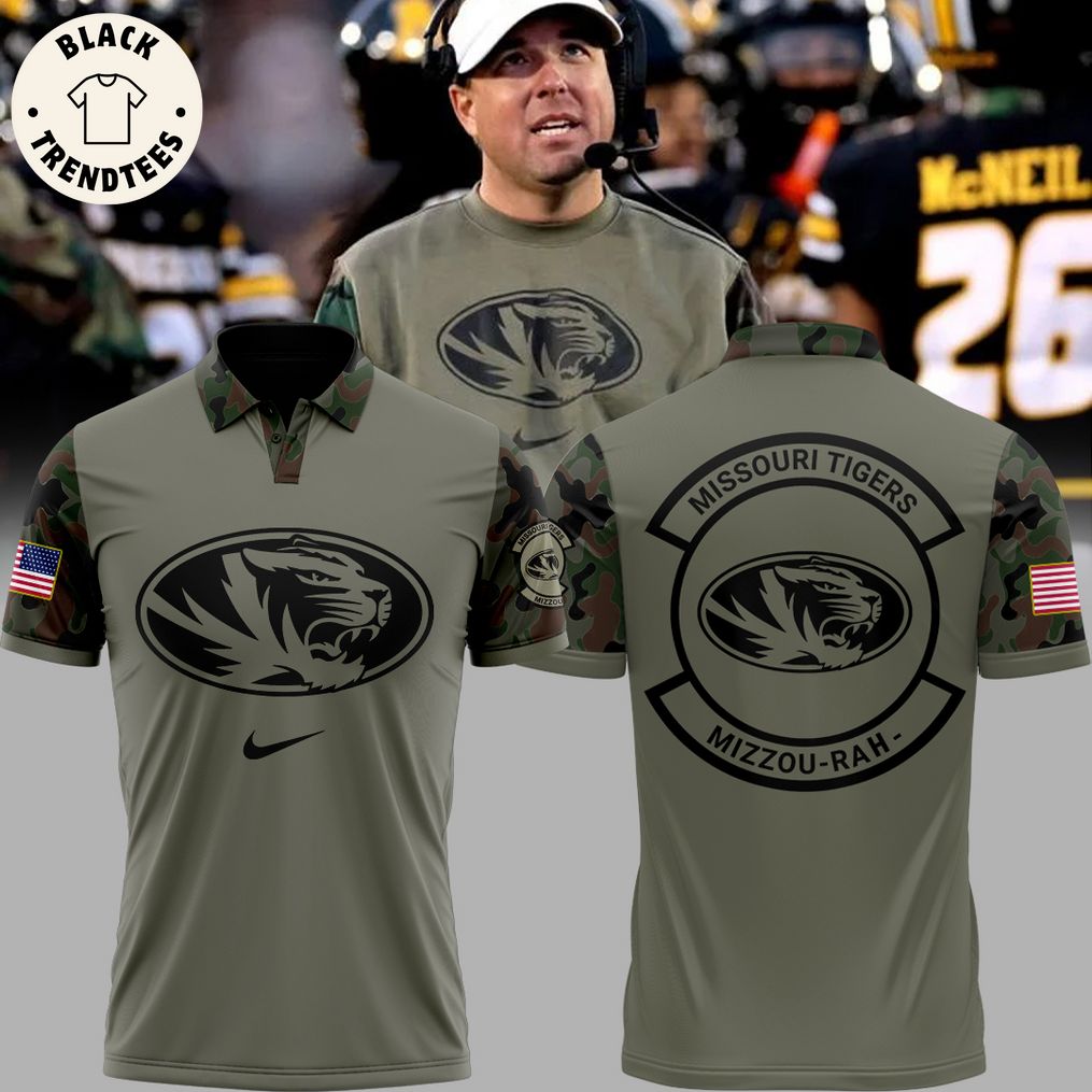 Missouri Tigers Veterans Nike Logo Design 3D Polo Shirt
