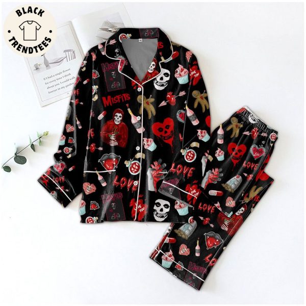 Mistits Skull Black Design Pajamas Set