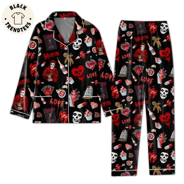 Mistits Skull Black Design Pajamas Set