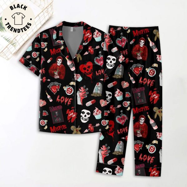 Mistits Skull Black Design Pajamas Set