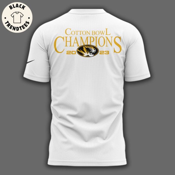 Mizzou Football Champions 2023 Cotton Bowl White Nike Logo Design 3D T-Shirt