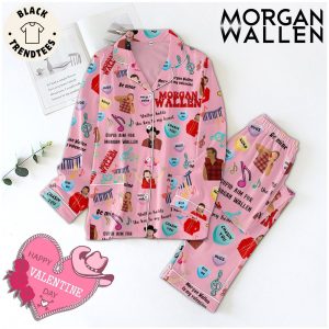Morgan Wallen Pink Design Pajamas Set