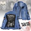 Motionless In White Skull Design Hooded Denim Jacket