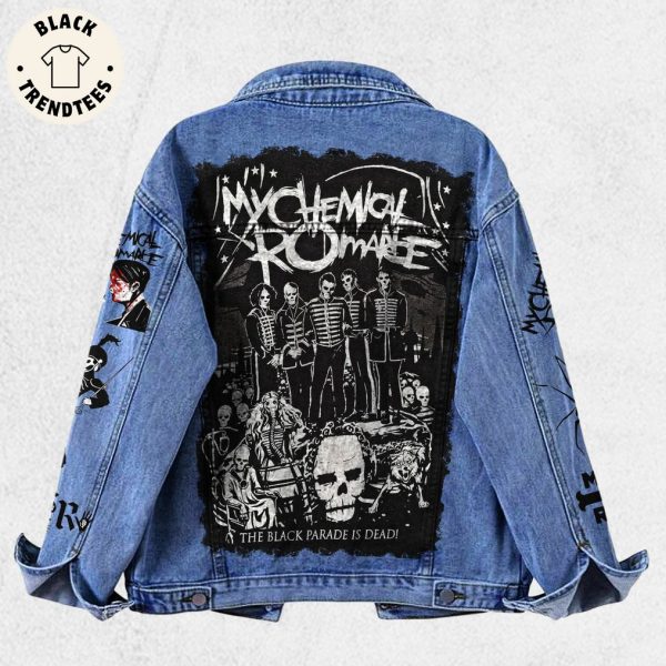 Mychemol Romate Skull Design Hooded Denim Jacket