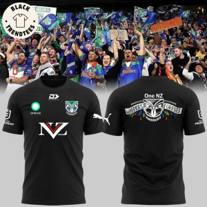 New Zealand Warriors One.nz Up The Wash NRL Black Logo Design 3D T-Shirt